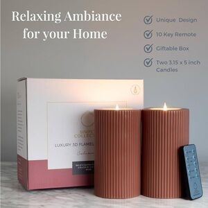 Simply Collected- Luxury 3D Flameless Candles - Rose